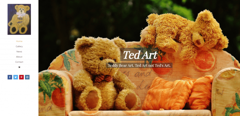 TedArt – Teddy Bear Art Ted Art not Ted s Art, Website Screenshot